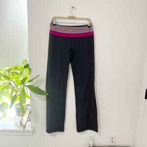 Lululemon Gray & Purple Groove Flare Leg Pants Size 8